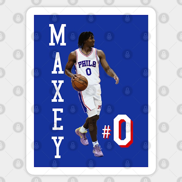 Tyrese Maxey Sticker by Buff Geeks Art